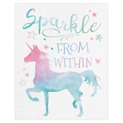 Sparkle Unicorn Canvas Art Print