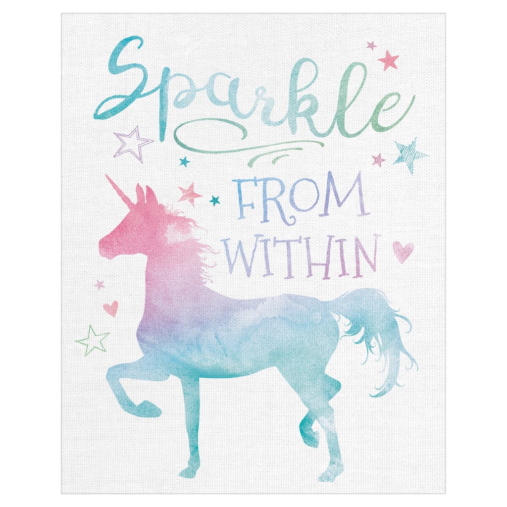 Sparkle Unicorn Canvas Art Print