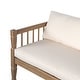 preview thumbnail 31 of 36, Christopher Knight Home Darla 4 Piece Outdoor Sleek Acacia Wood Seating Set with Water-Resistant Cushion