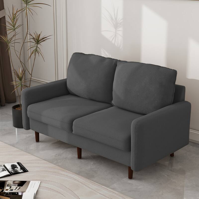 56.88" Modern Couch Velvet Loveseat Sofa for Living Room Furniture