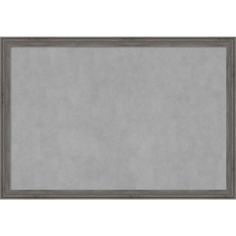 Amanti Art Regis Barnwood Grey Narrow Framed Magnetic Board