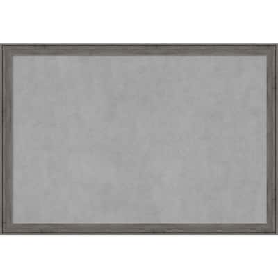Amanti Art Regis Barnwood Grey Narrow Framed Magnetic Board