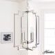 preview thumbnail 1 of 8, Hunter Zoanne 4-Light Modern Pendant Hanging Light - Island, Entry, Dining - Geometric, Contemporary, Candle, Transitional 21" - Brushed Nickle