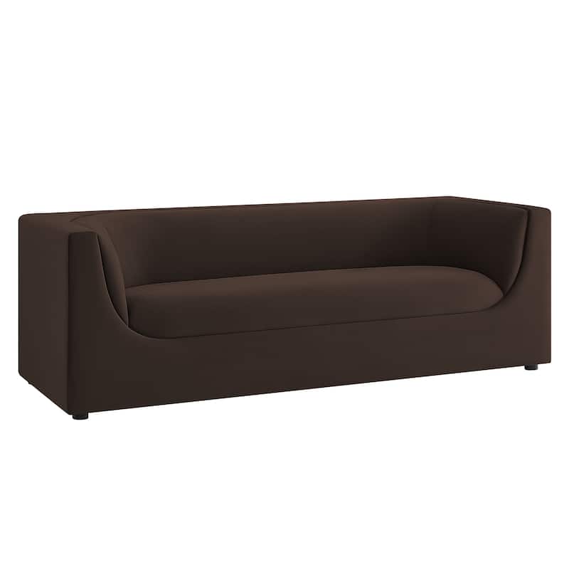 Hilda 86" Curved Back Performance Velvet Sofa