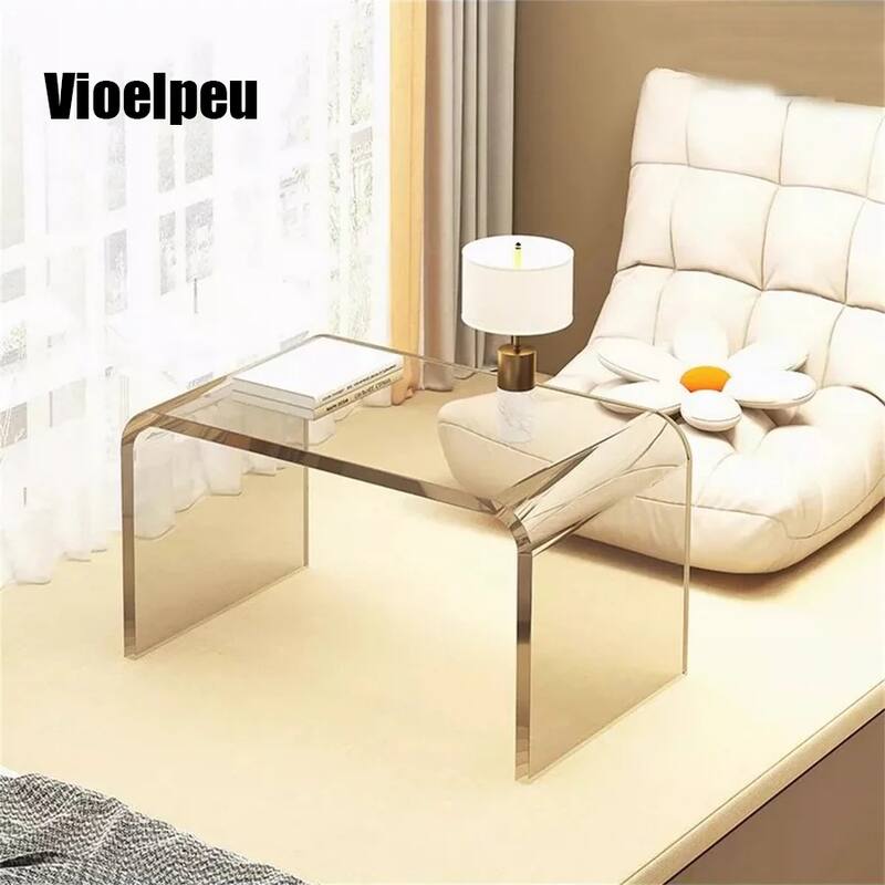 Vioelpeu Acrylic Sofa Side C Shaped Table