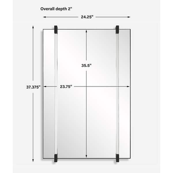 Uttermost 09937 Ladonna 24-1/4"W x 37-3/8"H Rectangular Flat Accent