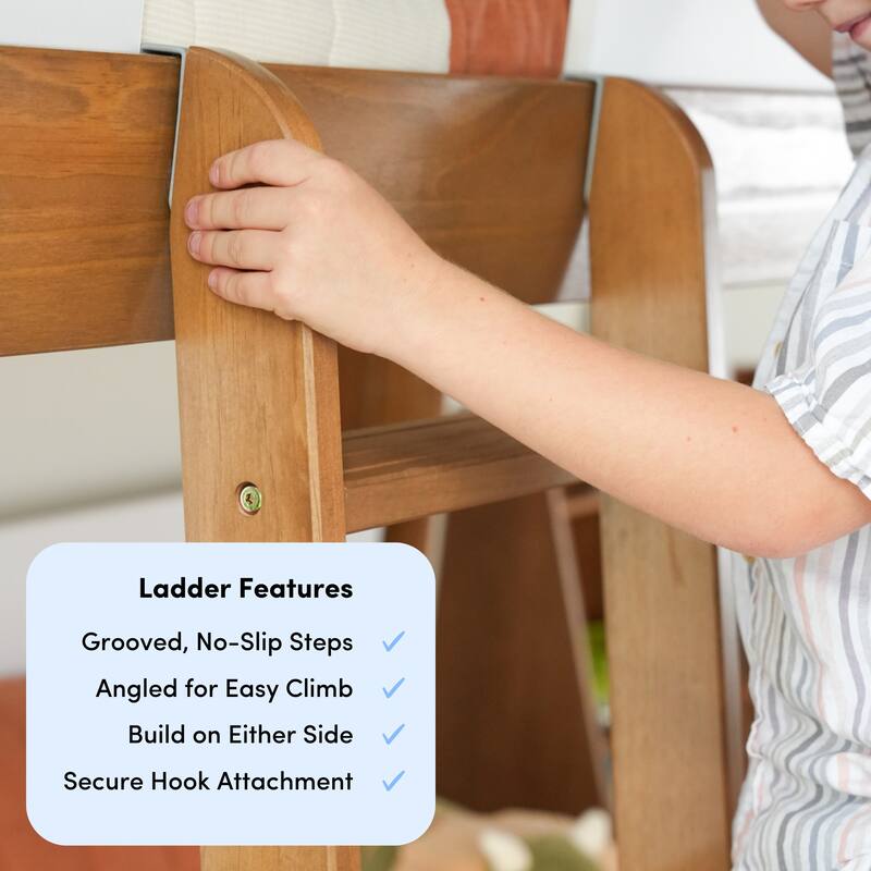 Max and Lily Mid-Century Modern Full over Full Bunk Bed