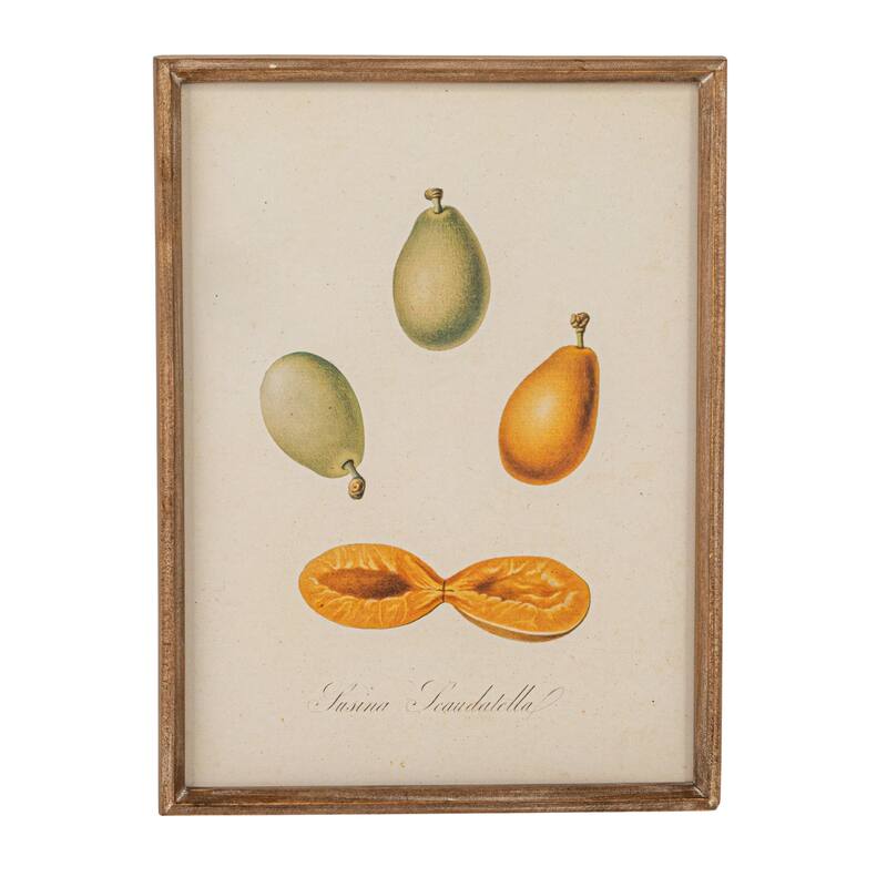 Reclaimed Wood Framed Fruit Print Wall Art