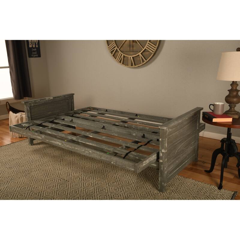 Somette Lexington Full-size Futon Frame in Weathered Gray Finish (Mattress not included)