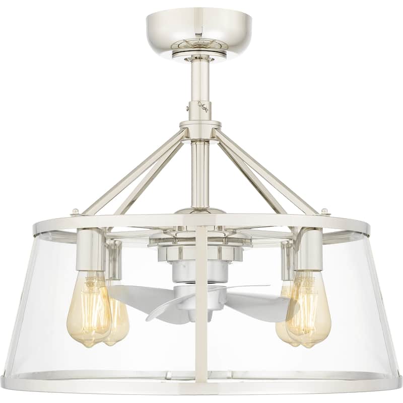 Barlow 4-Light Polished Nickel Fan Light - Polished Nickel