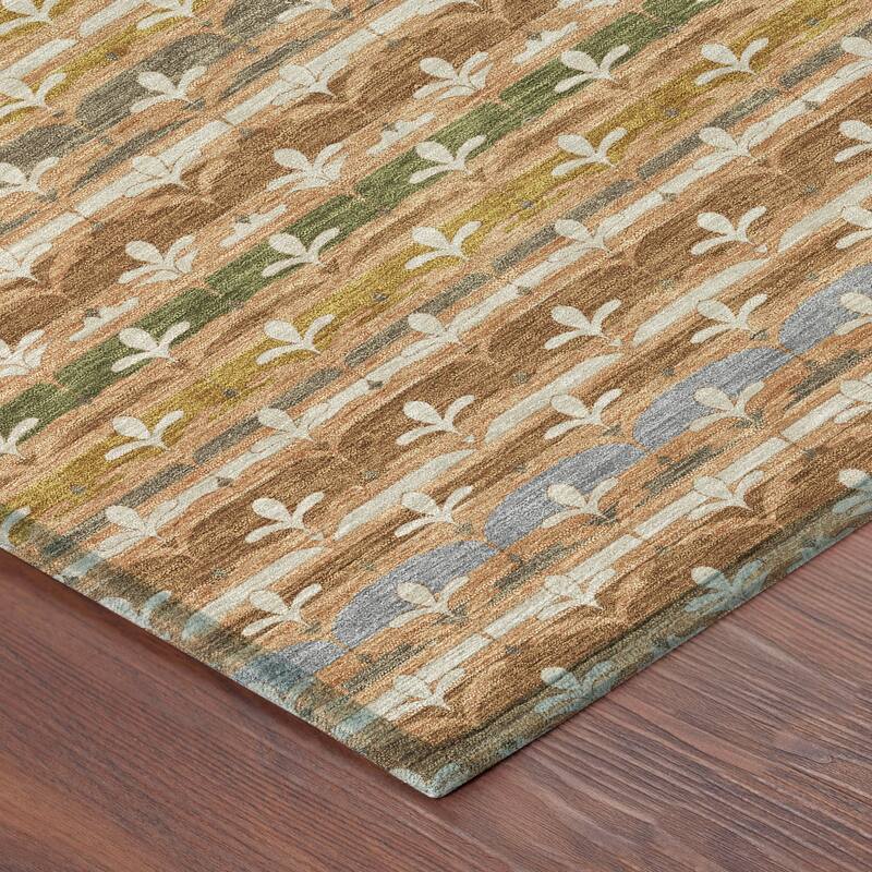 Machine Washable Indoor/ Outdoor Stripe Bramlage Chantille Rug