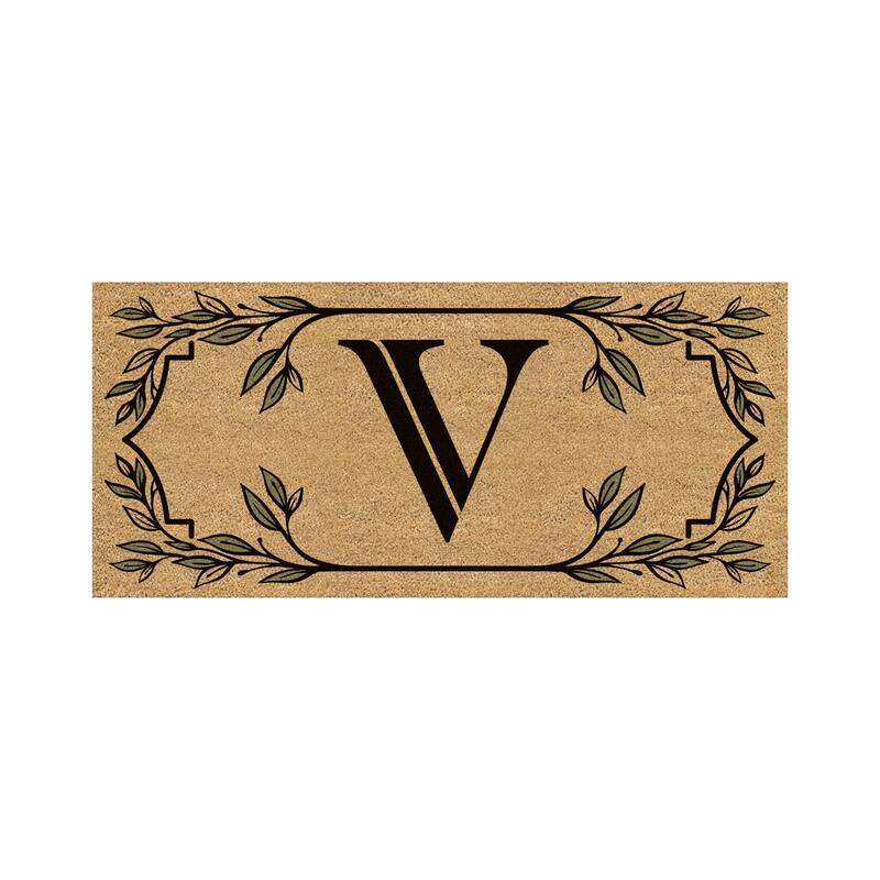 Monogram Flocked Sassafras Coir Switch Mat - V