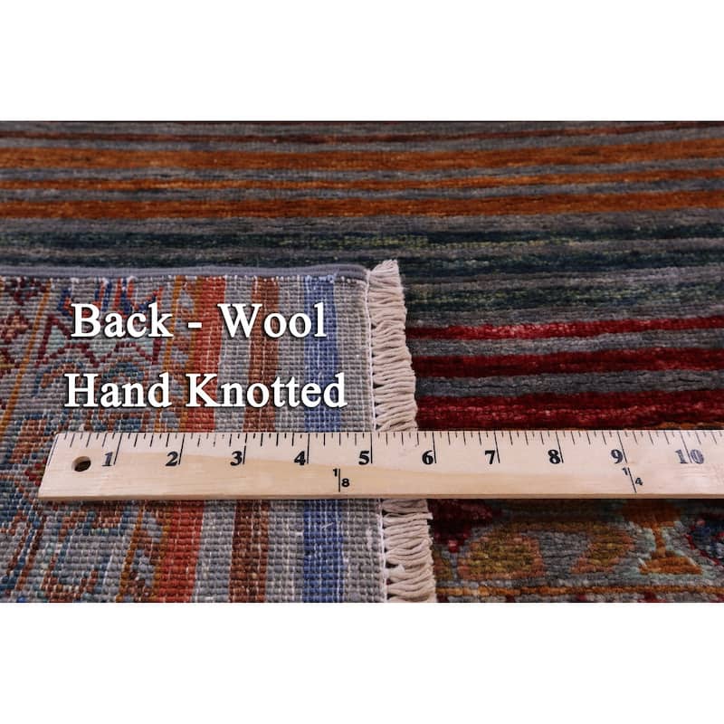 Golden Nile Khorjin Persian Gabbeh Hand Knotted Wool Rug - 2' 7" X 4' 2"