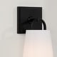 preview thumbnail 7 of 8, Brody 1-light Wall Sconce w/ White Fabric Shade