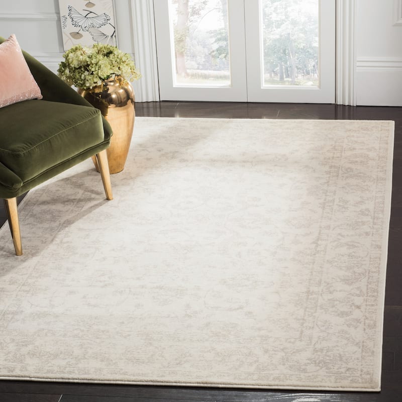 SAFAVIEH Carnegie Anara Modern Distressed Oriental Rug - 3' x 5' - Cream/Light Grey