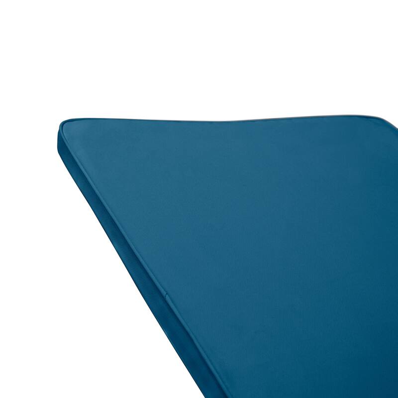 Nadine Outdoor Acacia Wood 3 Piece Chaise Lounge Set with Water-Resistant Cushions by Christopher Knight Home