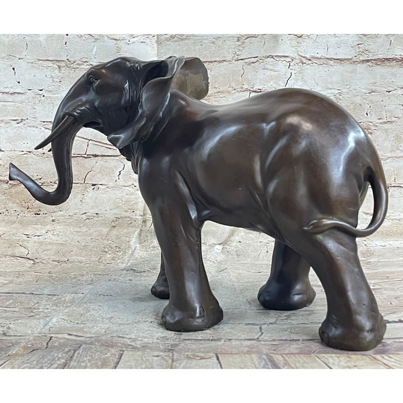 Happy Lucky Imitative Elephant Bronze Statue Figure By Barye Sculpture Hot Cast Art Decor