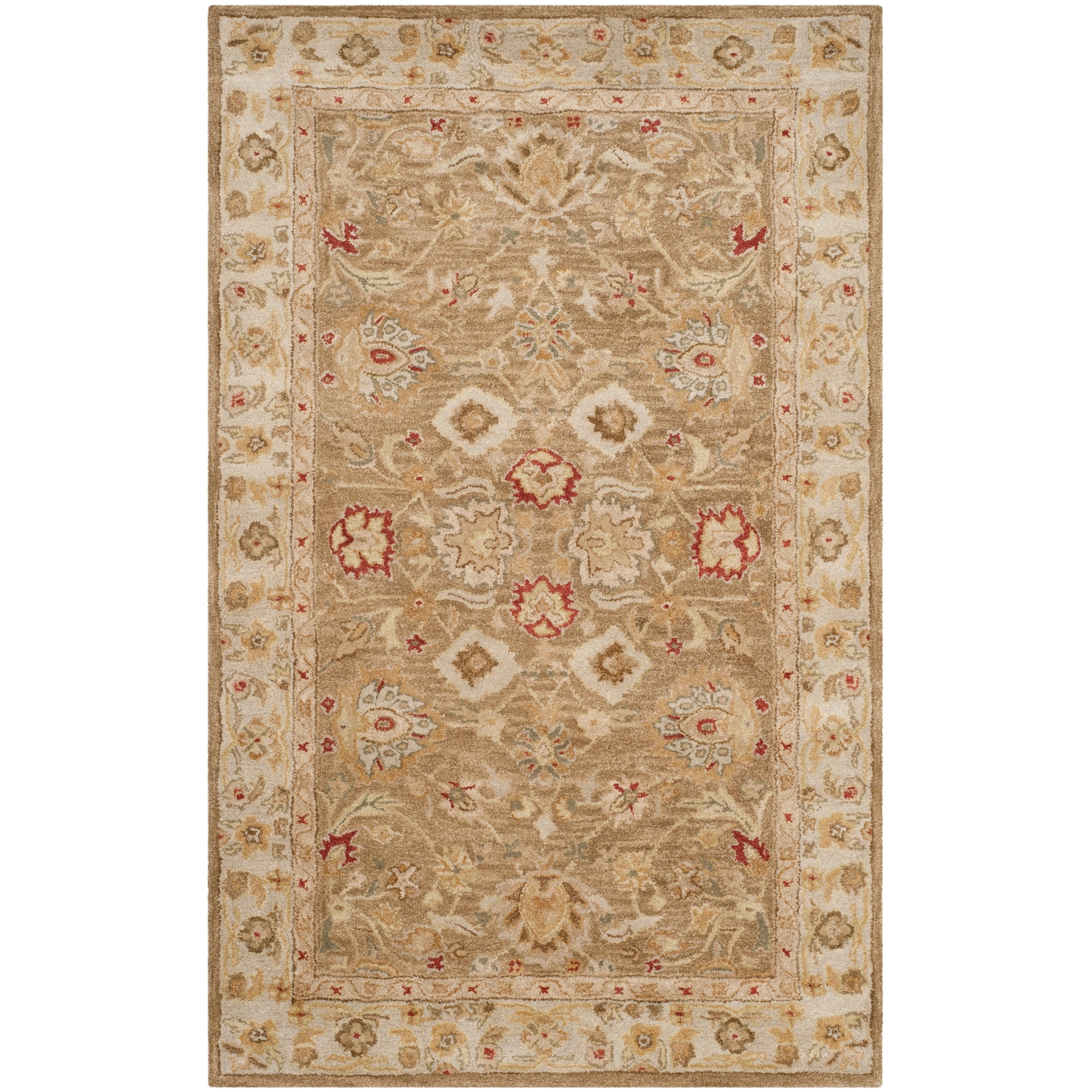 Wine Safavieh Antiquity Collection AT57B Handmade Traditional Oriental Premium Wool Accent Rug 2' x 3' 