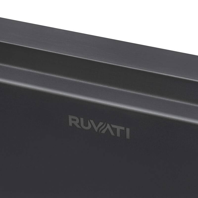 Ruvati 15 inch Gunmetal Black Stainless Steel Workstation Wet Bar Sink Drop-in Topmount - RVH8215BL