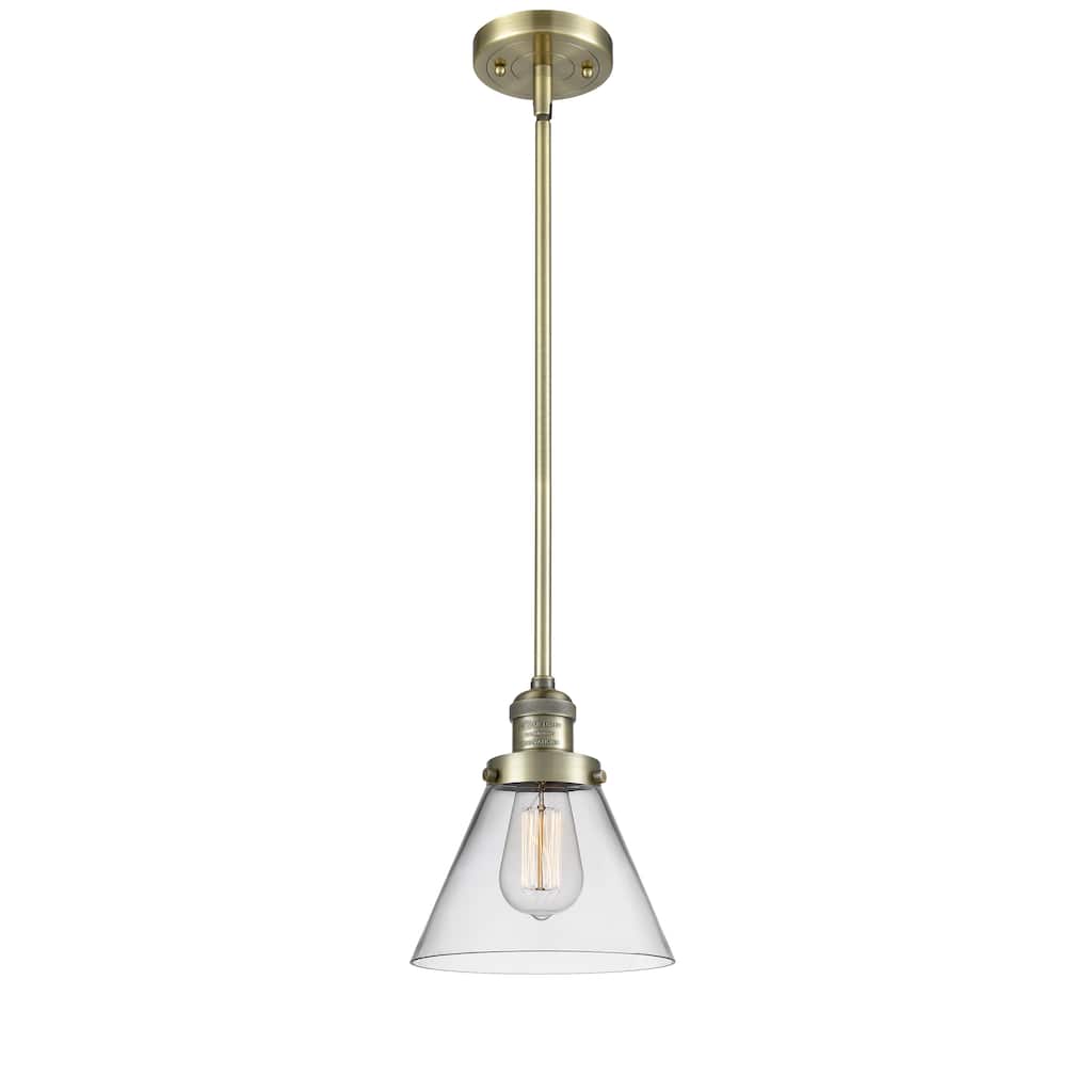 Innovations Lighting Franklin Restoration Cone - 1 Light 8" Stem Hung Mini Pendant