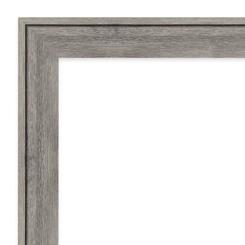 Regis Barnwood Grey Wood Framed Black Corkboard Bulletin Board