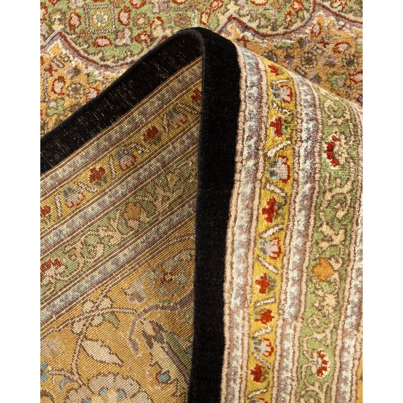 Overton Hand Knotted Wool Traditional Oriental Black Area Rug - 10' x 14'