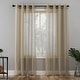 preview thumbnail 85 of 105, No. 918 Emily Voile Sheer Grommet Curtain Panel- Single Panel 59x63 - Oatmeal