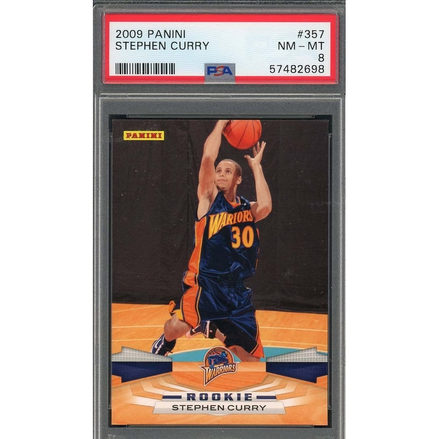Stephen Curry 2009 Panini Basketball Rookie Card RC #357 Graded PSA 8 - 8'6" x 11'6"