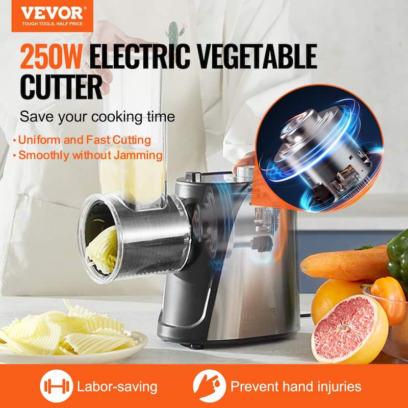 VEVOR Electric Grater Salad Maker Electric Vegetable Slicer Shredder Chopper for Fruits Food Cutter for Vegetables and Cheeses