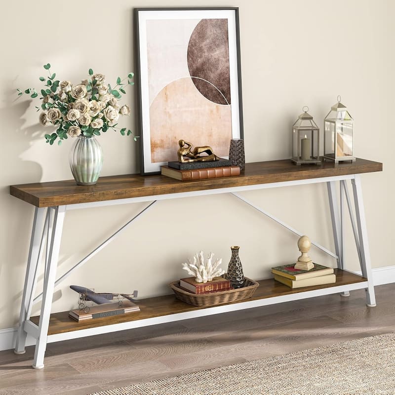 70.9 Inches Long Narrow Sofa Table Behind Couch for Entryway