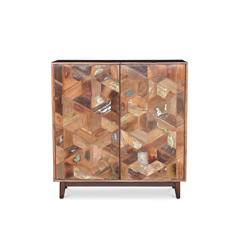 Chevron 2 Door Accent Cabinet