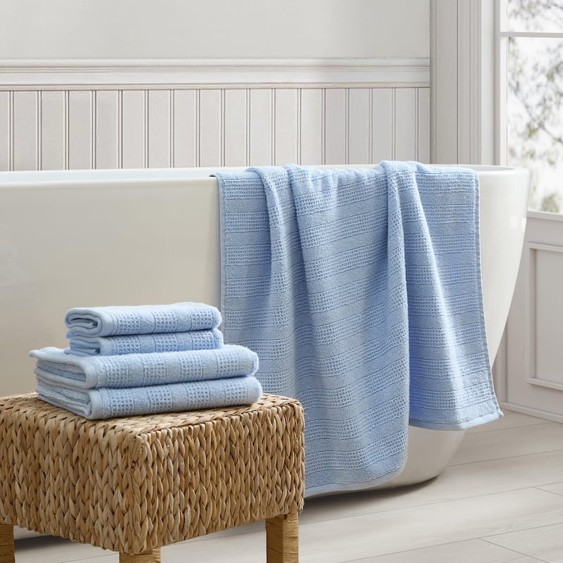Martha Stewart Bedford Cottage 100% Cotton 6 Piece Towel Sets (Bath Towel/Hand Towel/Washcloth) - 6 Piece
