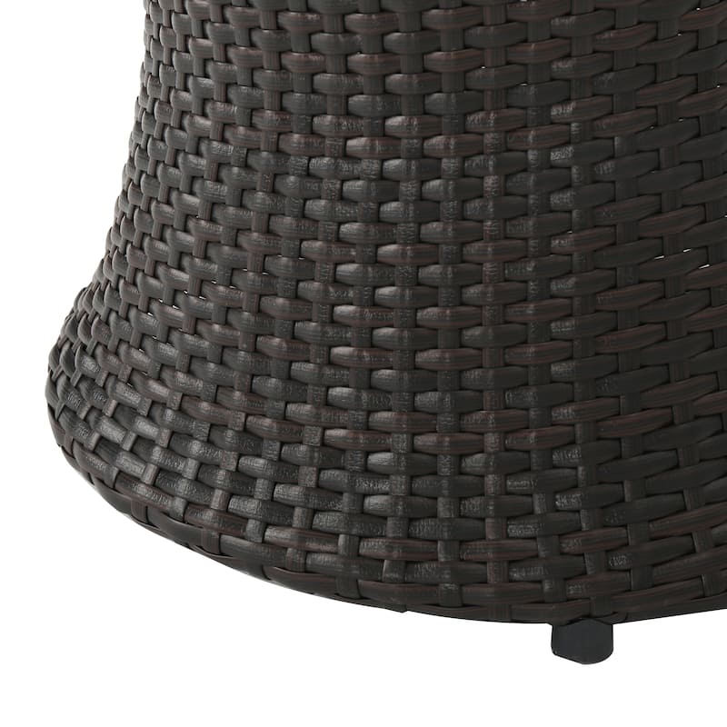 Adriana Outdoor Boho Wicker Accent Table by Christopher Knight Home