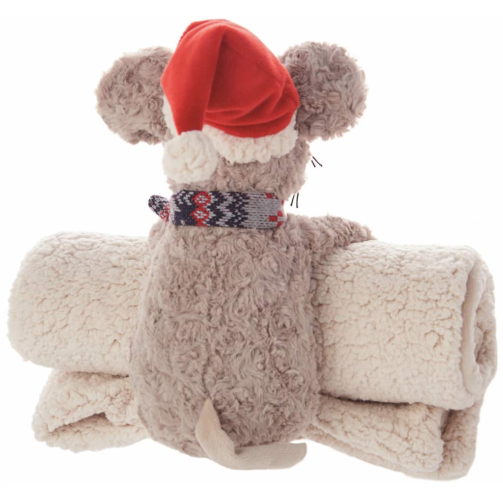 HomeRoots Foldable Plush Brown Dog Pillow