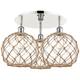 Option Polished Nickel / Clear Glass with Brown Rope