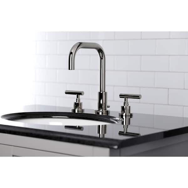 slide 2 of 21, Kingston Brass Manhattan 8 in. Widespread Bathroom Faucet Polished Nickel