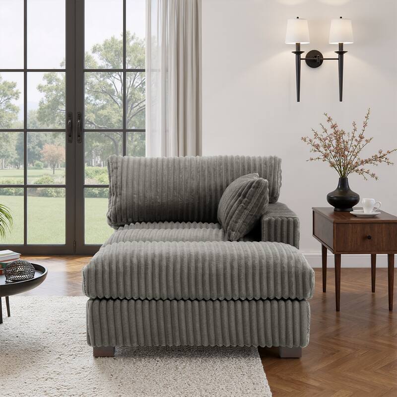Plush Cloud Couch Modular Sectional Sofa with Ottoman