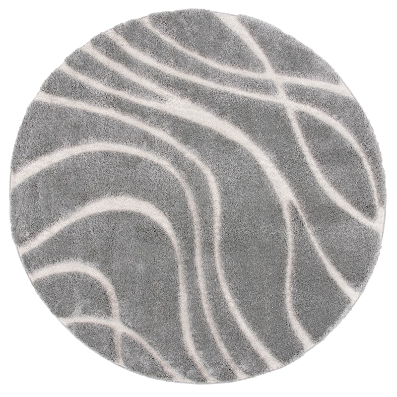 SAFAVIEH Florida Shag Sigtraud Abstract Waves 1.2-inch Thick Rug