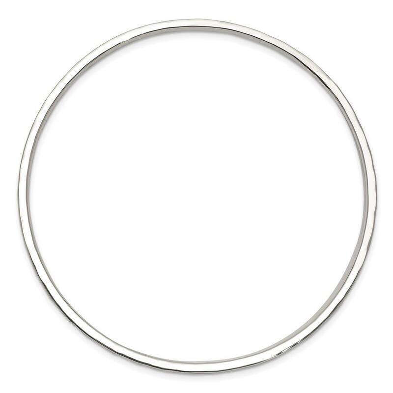 Curata 925 Sterling Silver 7.75" 2mm Thin Simple Polished Slip on Bangle Bracelet