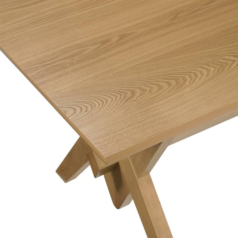 Christopher Knight Home - Mid-Century 5-Piece Dining Set Rectangular V-Base Dining Table & Upholstered Parsons Dining Chairs