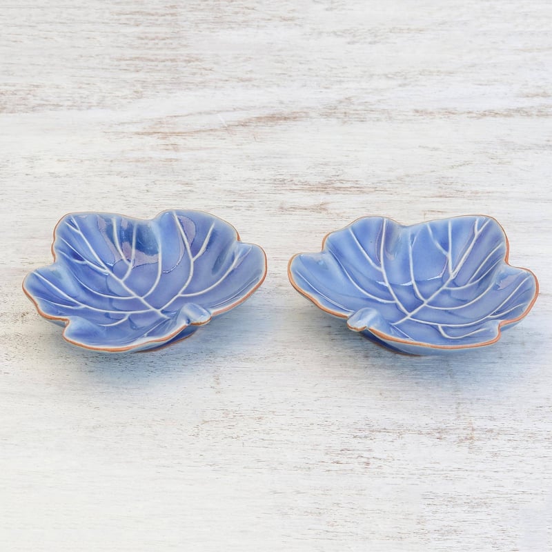 Novica Handmade Ivy Gourd Ceramic Bowls (Pair)