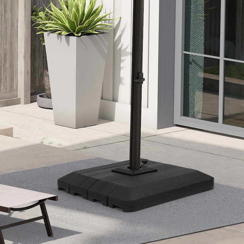 4-Piece Fillable Weighted Cantilever Offset Umbrella Base by Crestlive Products - 38.58"(L) x 37.8"(W) x 3.35/5.9"(H)