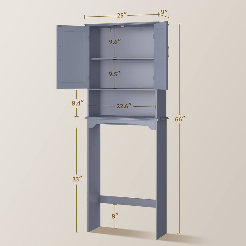 Yaheetech Bathroom Space Saving Organizer Over-the -Toilet with Adjustable Shelf for Bathroom