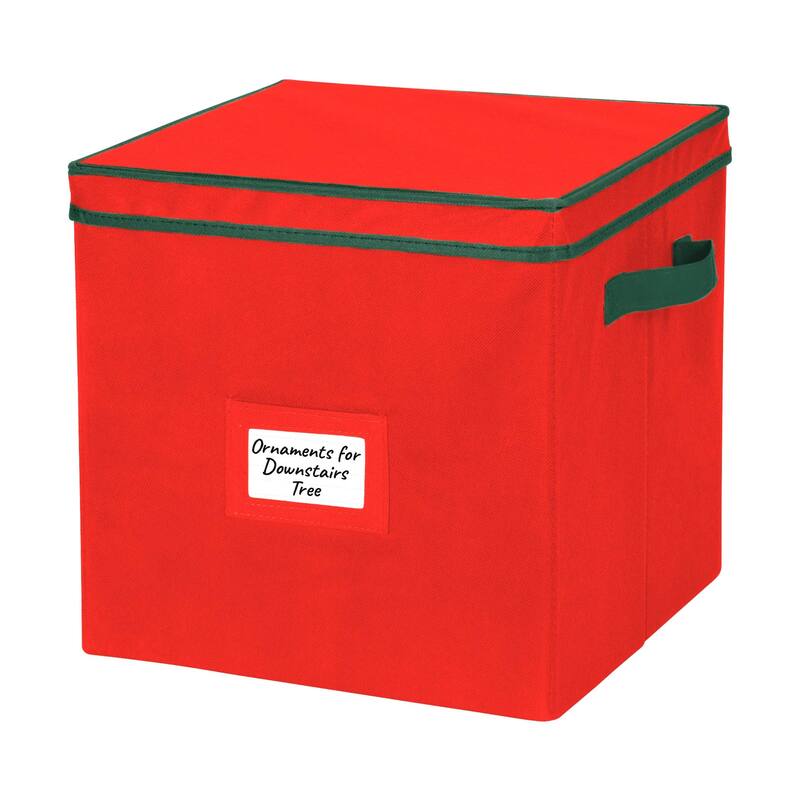 Christmas Ornament Storage Container – Heavy Duty 600D Canvas