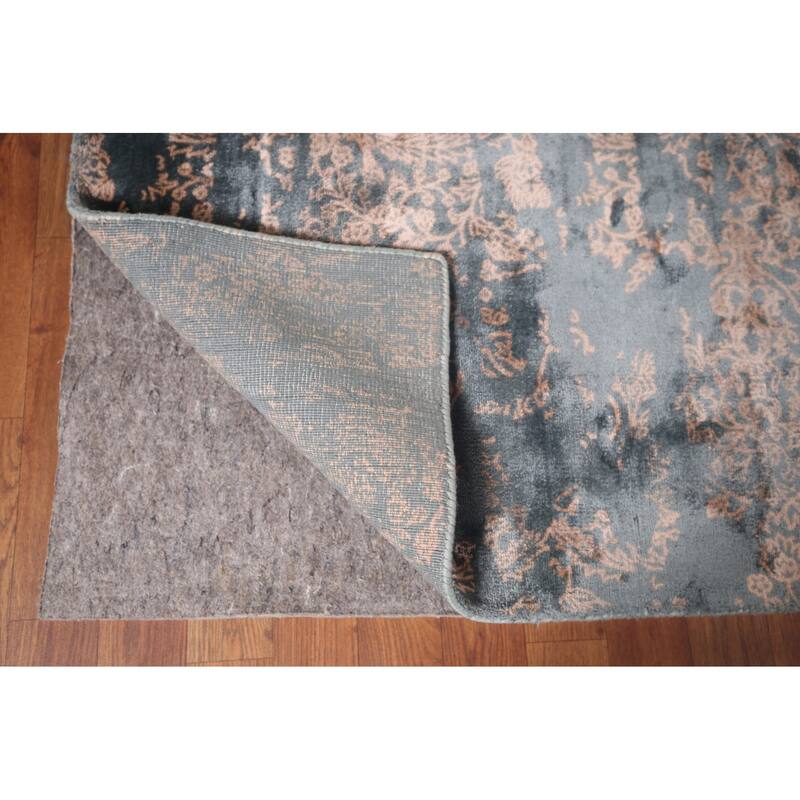 Abstract Indian Area Rug Handmade Contemporary Wool Carpet - 6'1"x 9'1"