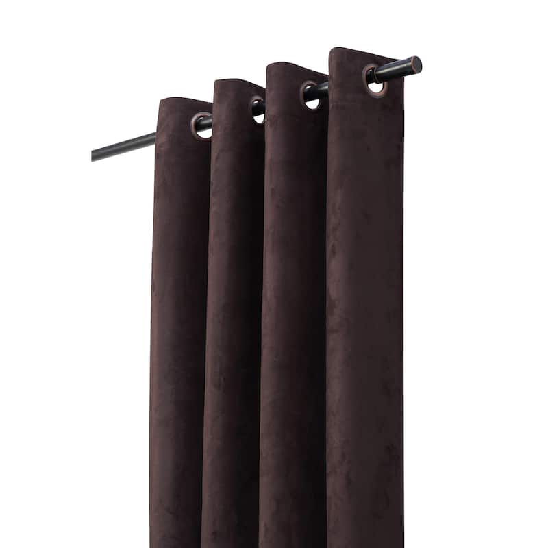 Thermaplus Navar Total Blackout Woven Faux Suede Curtain Panel