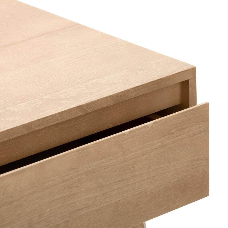 Plank and Beam Scandinavian Nightstand with 1 Drawer - Set of 2
