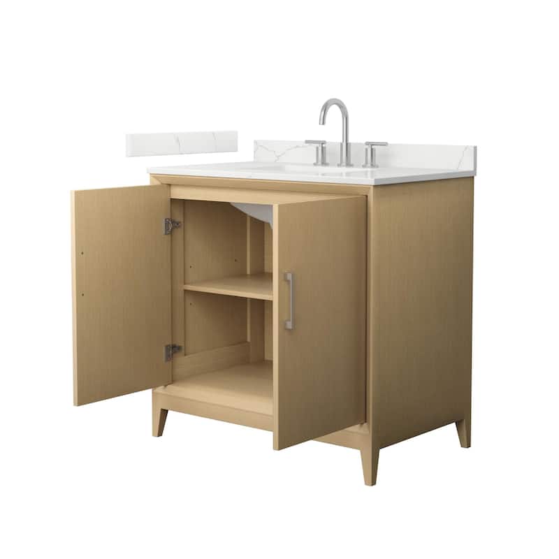 Wyndham Collection WCH7575-36S-QTZ-US3MXX Janna 36" Free Standing