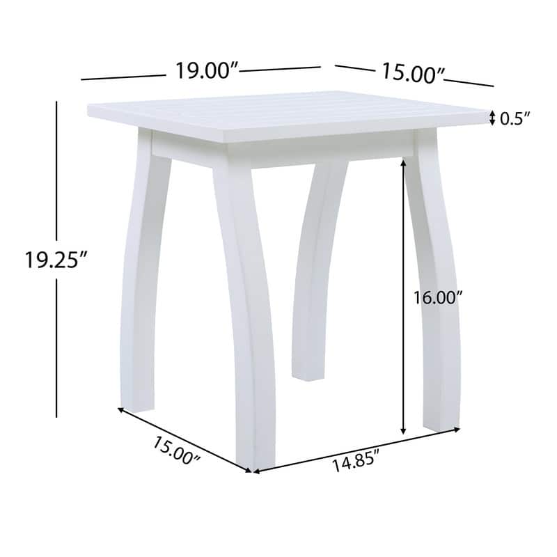 SELMA Solid Acacia Wood Accent Table - Weather-Resistant