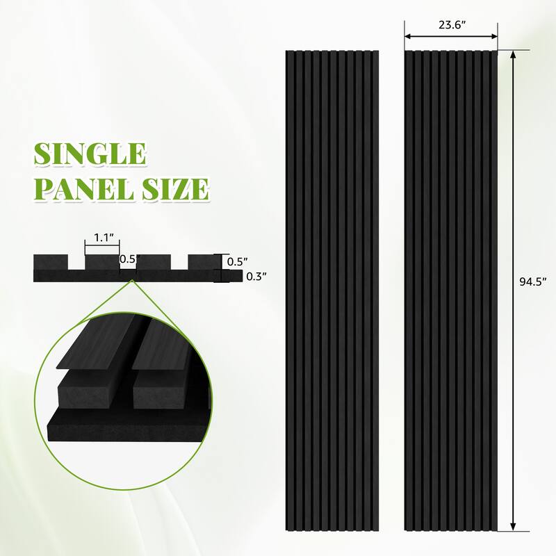 2Pcs Wood Slat Acoustic Wall Panels